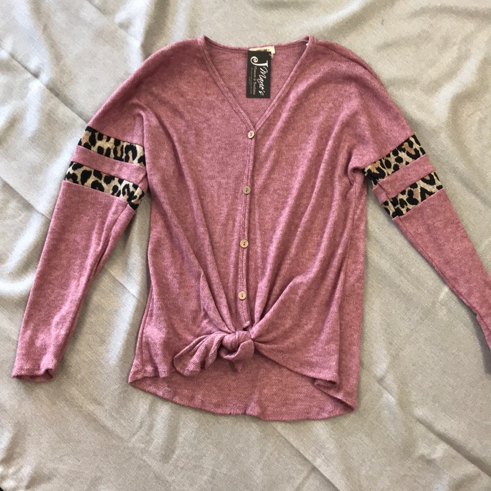 First Love Cheetah Knot Top